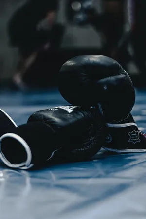 Boxing_ Gloves_on_ Mat_ Workout_ Aesthetic.jpg Wallpaper