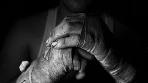 Boxing Hand Wrap B&w Wallpaper