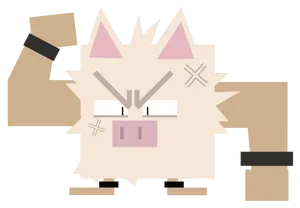 Boxy Illustration Of Primape Pokemon Wallpaper