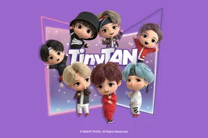 Boy Band Tiny Tan Bts In Purple Wallpaper