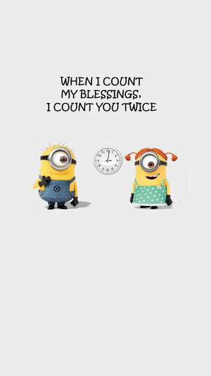 Boy Minion And Girl Minion Wallpaper