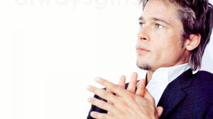 Brad Pitt Praying For A Better Tomorrow Wallpaper