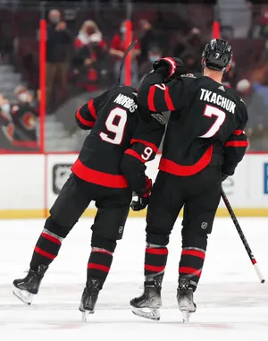 Brady Tkachuk With Josh Norris Wallpaper