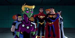 Brainiac 5 And Team Legion Of Super Heroes Wallpaper