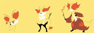 Braixen Evolution Stages Wallpaper