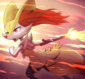 Braixen Fire Spin Attack Wallpaper