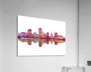 Brampton Cityscape Art Canvas Wallpaper