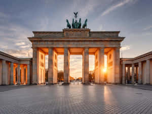 Brandenburg Gate Bright Sunset Wallpaper