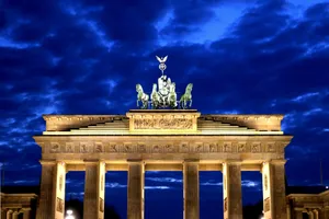 Brandenburg Gate Dark Clouds Wallpaper