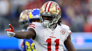 Brandon Aiyuk49ers Game Action Wallpaper