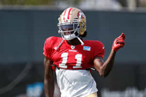 Brandon Aiyuk49ers Practice Session Wallpaper