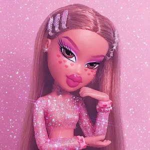 Bratz Dolls Glittery Pink Aesthetic Wallpaper