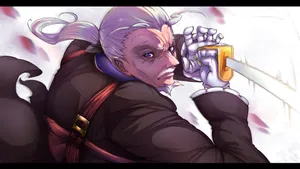 Brave Swordsman Wilhelm Van Astrea Wielding His Sword In Battle. Wallpaper