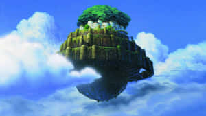 Bravly Soar Above The Clouds In Castle In The Sky Wallpaper