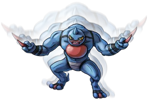 Brawny Toxicroak Pokemon On White Background Wallpaper