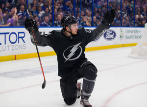 Brayden Point Tampa Bay Lightning Black Jersey Wallpaper