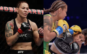 Brazilian American Ufc Fighter Cris Cyborg Illustration Wallpaper