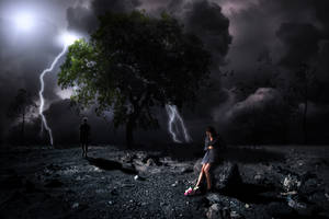 Break Up With Dramatic Lightning Wallpaper