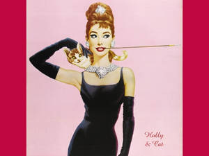 Breakfast At Tiffany's Pink Poster Wallpaper