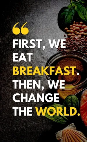 Breakfast Motivation Quote Wallpaper