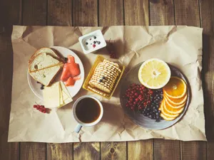 Breakfast Snack With Fruits Wallpaper