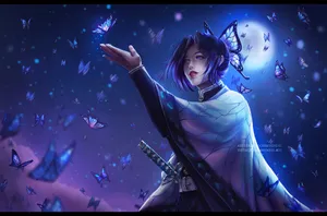 Breathing An Air Of Creativity, This Cute Anime Fanart Speaks To The Heart And Soul Of All Anime Lovers Wallpaper