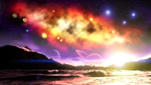 Breathtaking 3d Galaxy Rendering Wallpaper