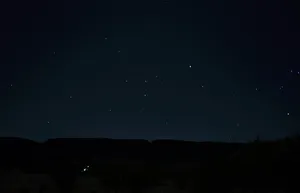 Breathtaking Dark Sky Over A Peaceful Landscape Wallpaper