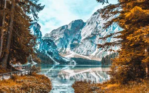 Breathtaking Fall Mountain Landscape Wallpaper