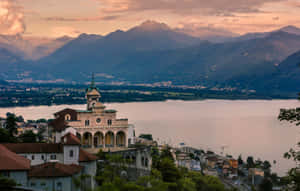 Breathtaking Landscape View In Locarno, Switzerland Wallpaper