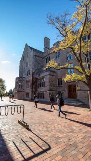 Breathtaking Sunset Over Downtown Guelph Wallpaper