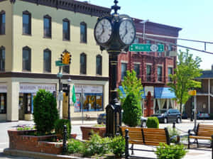 Breathtaking Sunset Over Madison Cityscape Wallpaper