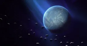 Breathtaking View Of A Mighty Asteroid In Space Wallpaper