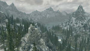 Breathtaking View Of Falkreath In Skyrim Wallpaper