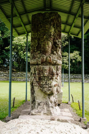 Breathtaking View Of The Ancient Mayan Ruins Of Copan Wallpaper