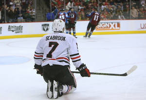 Brent Seabrook Ice Hockey Rink Wallpaper