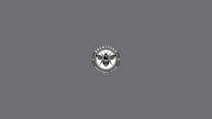 Brentford Fc Logo In Grayscale Wallpaper