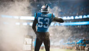 Brian Burns Football Player Stadium Entrance Wallpaper