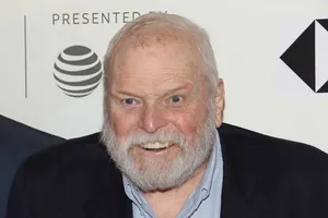 Brian Dennehy With Bear Black And White Aesthetic Wallpaper