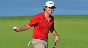 Brian Harman In Red Polo Shirt Wallpaper