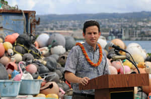 Brian Schatz At Recycling Event Wallpaper