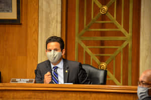 Brian Schatz Gesturing During Speech Wallpaper