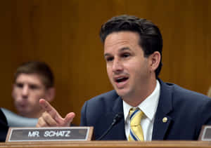 Brian Schatz Speaking In Senate Panel Wallpaper