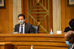 Brian Schatz With Gray Mask Wallpaper