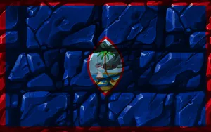 Brick Guam Flag Wallpaper