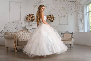 Bride In White Ballgown Wallpaper