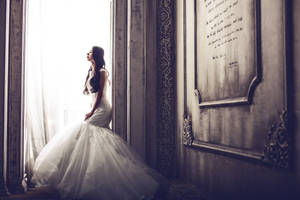 Bride Vintage Concept Wallpaper