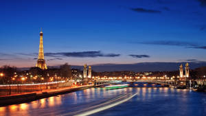 Bridge Of Lights Over Paris Wallpaper