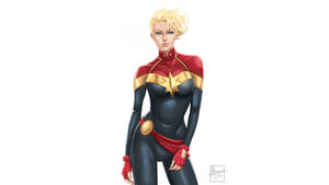 Brie Larson As The Fearless Superhero In The Blockbuster Marvel Film, Captain Marvel Wallpaper