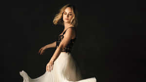 Brie Larson Strikes A Pose In A Stunning High-resolution Portrait Wallpaper